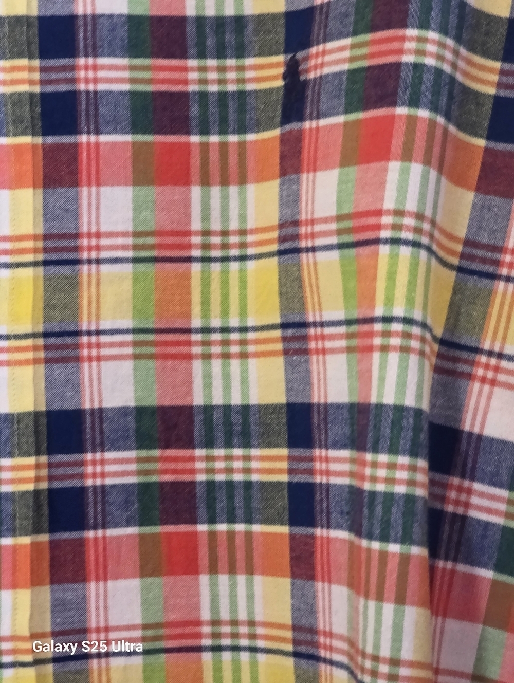 Vintage 90s Polo Ralph Lauren Blake Madras Plaid Cotton Shirt Large EUC - Picture 9 of 17